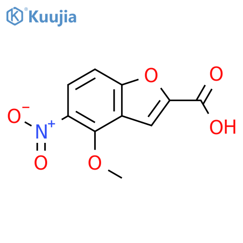2-Benzofurancarboxylic acid, 4-methoxy-5-nitro- structure