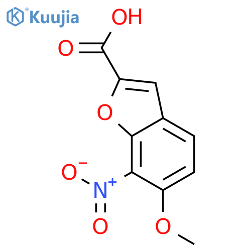 2-Benzofurancarboxylic acid, 6-methoxy-7-nitro- structure