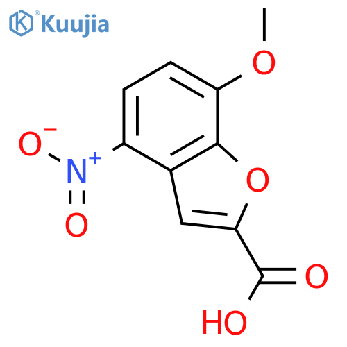2-Benzofurancarboxylic acid, 7-methoxy-4-nitro- structure