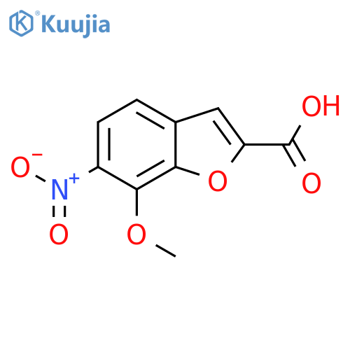 2-Benzofurancarboxylic acid, 7-methoxy-6-nitro- structure
