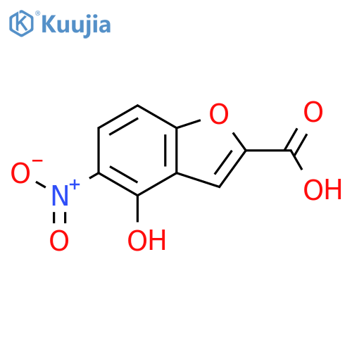 2-Benzofurancarboxylic acid, 4-hydroxy-5-nitro- structure