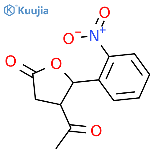 4-acetyl-5-(2-nitrophenyl)dihydrofuran-2(3H)-one structure