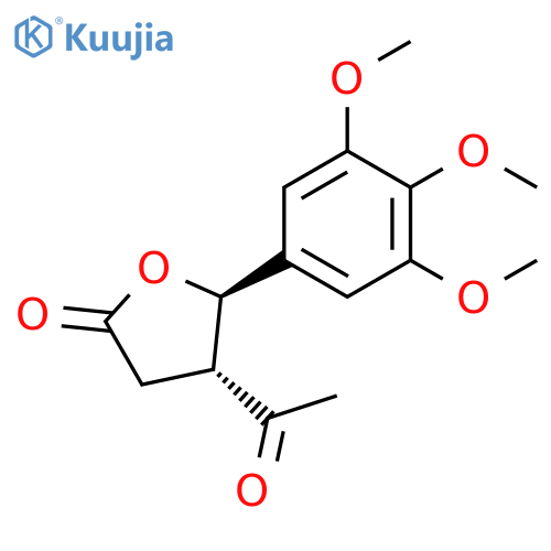 2(3H)-Furanone,4-acetyldihydro-5-(3,4,5-trimethoxyphenyl)-, (4R,5R)-rel- structure