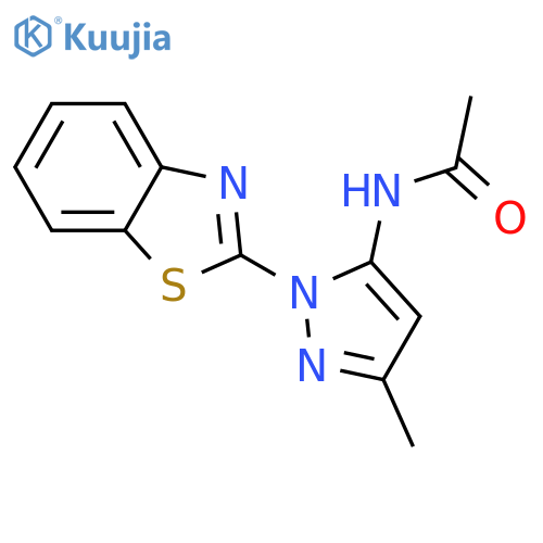 N-1-(1,3-benzothiazol-2-yl)-3-methyl-1H-pyrazol-5-ylacetamide structure