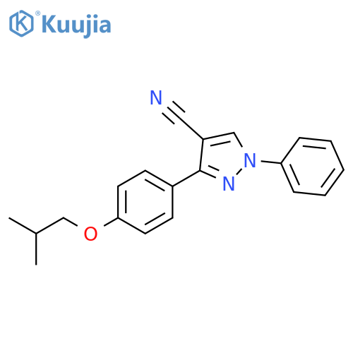 3-4-(2-methylpropoxy)phenyl-1-phenyl-1H-pyrazole-4-carbonitrile structure