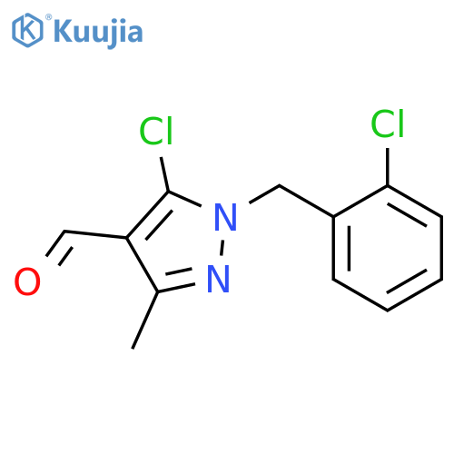 5-Chloro-1-(2-chlorophenyl)methyl-3-methyl-1H-pyrazole-4-carbaldehyde structure