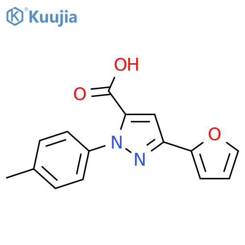 3-(Furan-2-yl)-1-(4-methylphenyl)-1H-pyrazole-5-carboxylic Acid structure