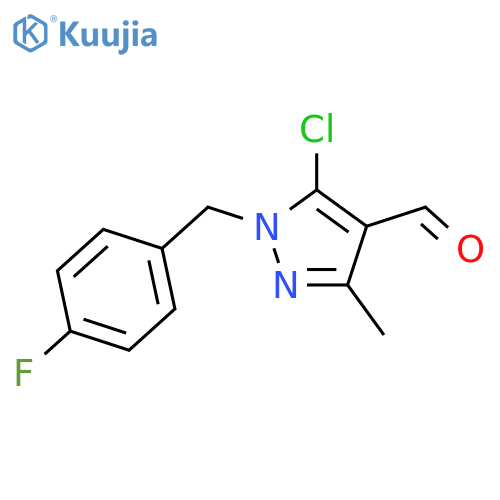 5-Chloro-1-(4-fluorophenyl)methyl-3-methyl-1H-pyrazole-4-carbaldehyde structure