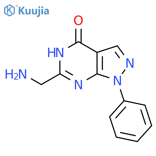 6-(Aminomethyl)-1-phenyl-1H-pyrazolo3,4-dpyrimidin-4(5H)-one structure