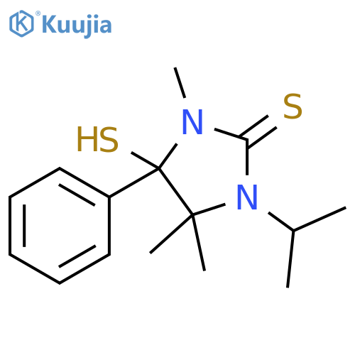 2-Imidazolidinethione, 4-mercapto-3,5,5-trimethyl-1-(1-methylethyl)-4-phenyl- structure