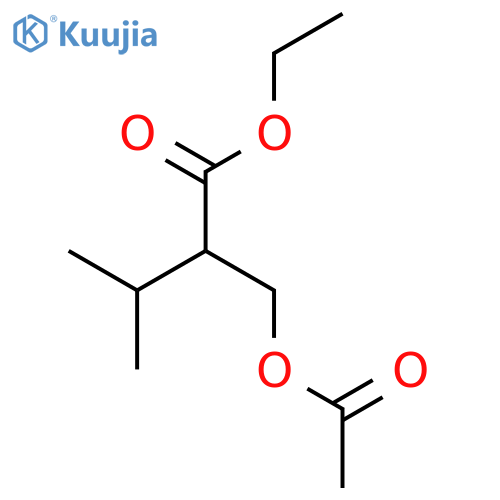 Butanoic acid, 2-[(acetyloxy)methyl]-3-methyl-, ethyl ester structure