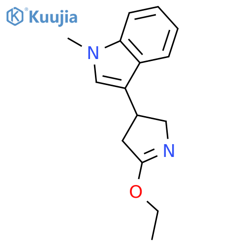 1H-Indole, 3-(5-ethoxy-3,4-dihydro-2H-pyrrol-3-yl)-1-methyl- structure