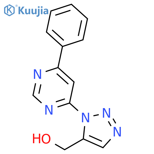 1H-1,2,3-Triazole-5-methanol, 1-(6-phenyl-4-pyrimidinyl)- structure