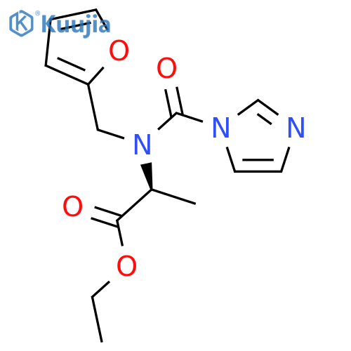 L-Alanine, N-(2-furanylmethyl)-N-(1H-imidazol-1-ylcarbonyl)-, ethyl ester structure