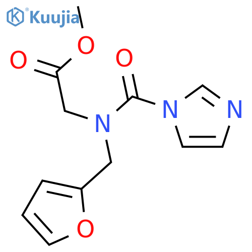 Glycine, N-(2-furanylmethyl)-N-(1H-imidazol-1-ylcarbonyl)-, methyl ester structure