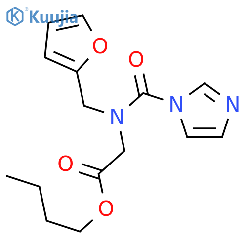 Glycine, N-(2-furanylmethyl)-N-(1H-imidazol-1-ylcarbonyl)-, butyl ester structure