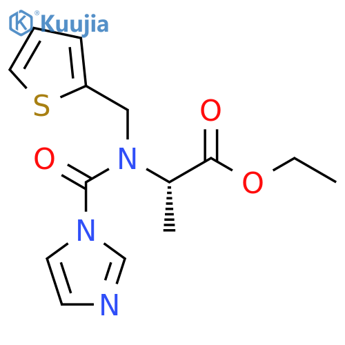 L-Alanine, N-(1H-imidazol-1-ylcarbonyl)-N-(2-thienylmethyl)-, ethyl ester structure