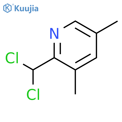 Pyridine, 2-(dichloromethyl)-3,5-dimethyl- structure