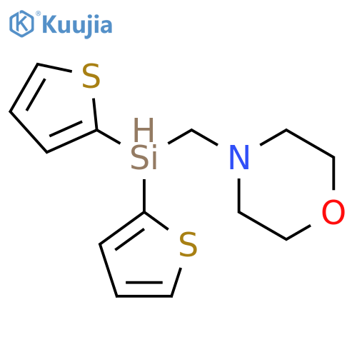 Morpholine, 4-[(di-2-thienylsilyl)methyl]- structure