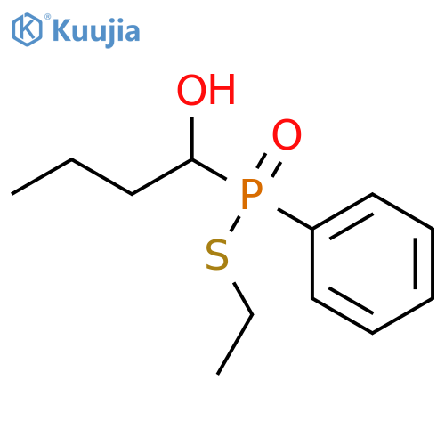 Phosphinothioic acid, (1-hydroxybutyl)phenyl-, S-ethyl ester structure