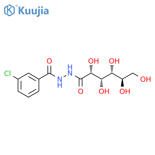 D-Gluconic acid, 2-(3-chlorobenzoyl)hydrazide structure