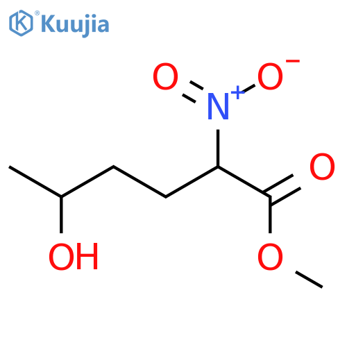 Hexanoic acid, 5-hydroxy-2-nitro-, methyl ester structure