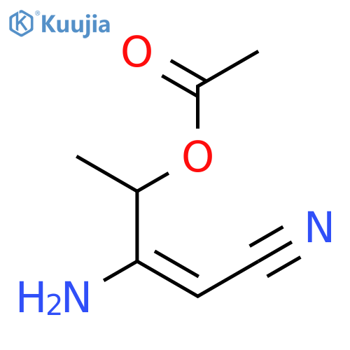 2-Pentenenitrile, 4-(acetyloxy)-3-amino-, (E)- structure