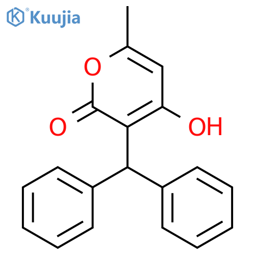 2H-Pyran-2-one, 3-(diphenylmethyl)-4-hydroxy-6-methyl- structure