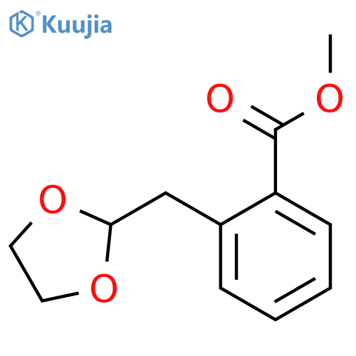 BENZOIC ACID, 2-(1,3-DIOXOLAN-2-YLMETHYL)-, METHYL ESTER structure