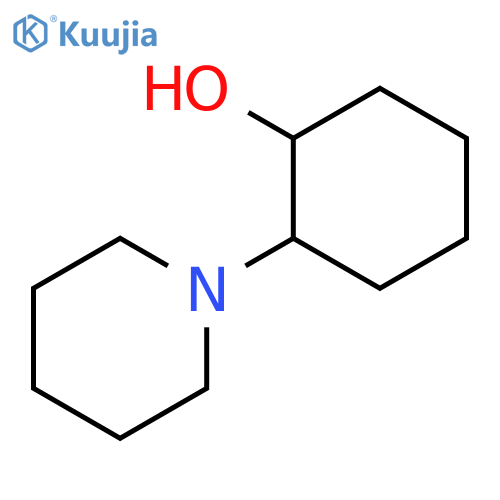Cyclohexanol, 2-(1-piperidinyl)-, (1S,2R)- structure