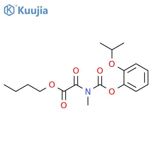Acetic acid, 2-[methyl[[2-(1-methylethoxy)phenoxy]carbonyl]amino]-2-oxo-, butyl ester structure