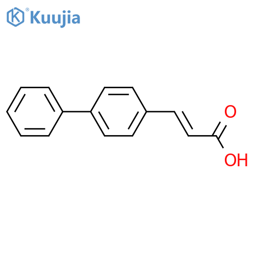 (2E)-3-{1,1'-biphenyl-4-yl}prop-2-enoic acid structure