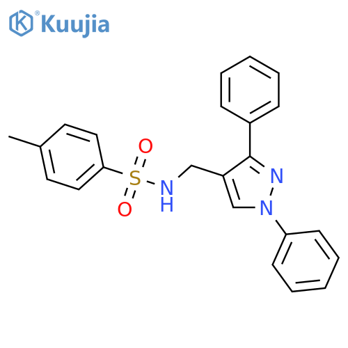 N-[(1,3-diphenyl-1H-pyrazol-4-yl)methyl]-4-methylbenzenesulfonamide structure