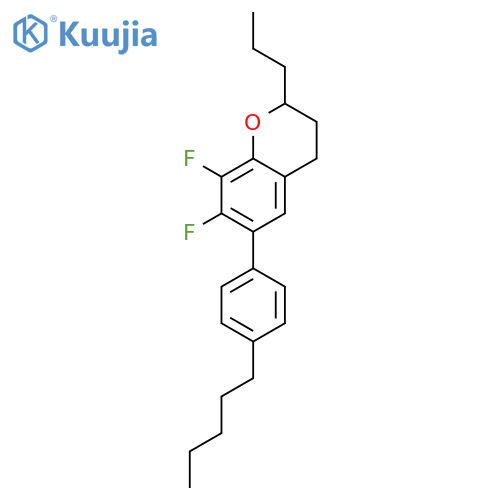 2H-1-Benzopyran, 7,8-difluoro-3,4-dihydro-6-(4-pentylphenyl)-2-propyl- structure