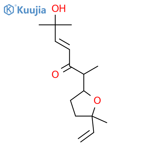 (4E,2S)-6-hydroxy-6-methyl-2-[(2S,5R)-5-methyl-5-vinyltetrahydrofuran-2-yl]hept-4-en-3-one structure