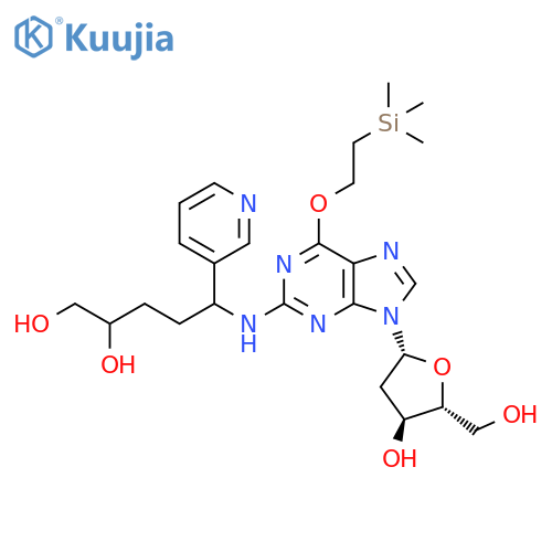 Guanosine, 2′-deoxy-N-[4,5-dihydroxy-1-(3-pyridinyl)pentyl]-6-O-[2-(trimethylsilyl)ethyl]- structure