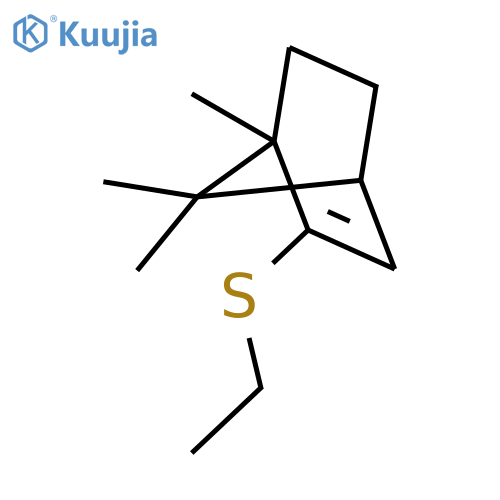Bicyclo[2.2.1]hept-2-ene, 2-(ethylthio)-1,7,7-trimethyl-, (1R)- structure