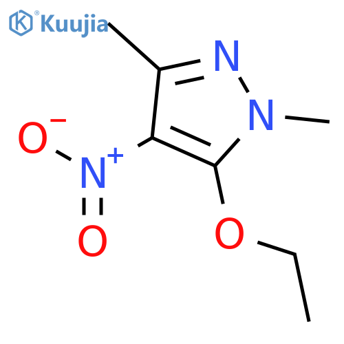 1H-Pyrazole, 5-ethoxy-1,3-dimethyl-4-nitro- structure