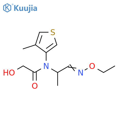 Acetamide,N-[2-(ethoxyimino)-1-methylethyl]-2-hydroxy-N-(4-methyl-3-thienyl)- structure