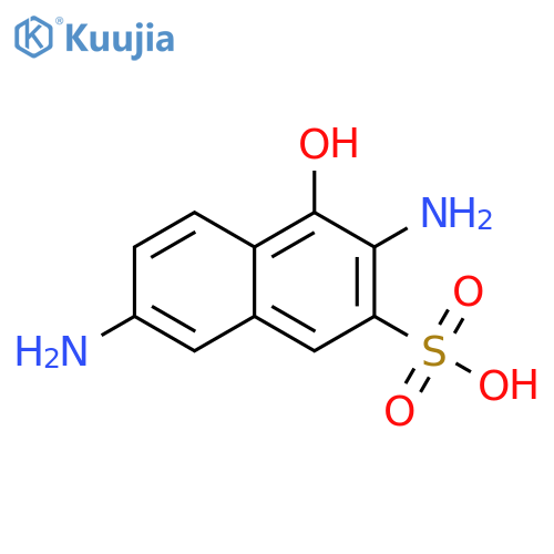 2-Naphthalenesulfonic acid, 3,7-diamino-4-hydroxy- structure