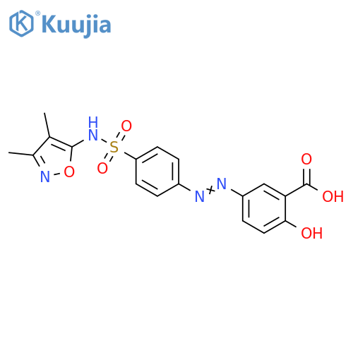 Benzoic acid,5-[[4-[[(3,4-dimethyl-5-isoxazolyl)amino]sulfonyl]phenyl]azo]-2-hydroxy- structure