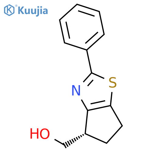 4H-Cyclopentathiazole-4-methanol, 5,6-dihydro-2-phenyl-, (4S)- structure