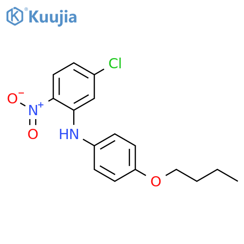 BENZENAMINE, N-(4-BUTOXYPHENYL)-5-CHLORO-2-NITRO- structure