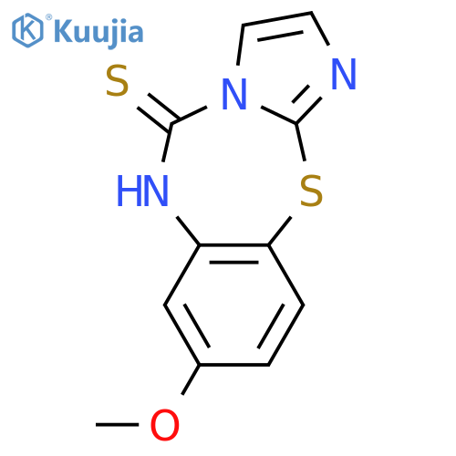 IMIDAZO[2,1-B][1,3,5]BENZOTHIADIAZEPINE-5(6H)-THIONE, 8-METHOXY- structure