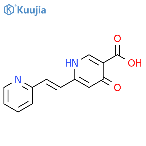 3-Pyridinecarboxylic acid, 1,4-dihydro-4-oxo-6-[2-(2-pyridinyl)ethenyl]-,(E)- structure