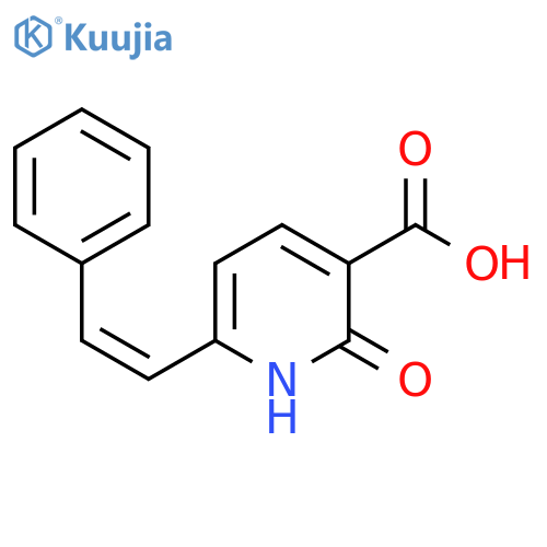 3-Pyridinecarboxylic acid, 1,2-dihydro-2-oxo-6-(2-phenylethenyl)-, (Z)- (9CI) structure