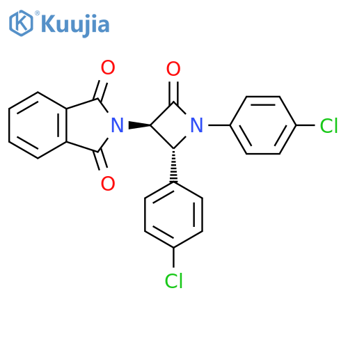 1H-Isoindole-1,3(2H)-dione, 2-[1,2-bis(4-chlorophenyl)-4-oxo-3-azetidinyl]-, trans- (9CI) structure