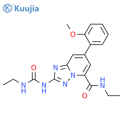 [1,2,4]Triazolo[1,5-a]pyridine-5-carboxamide,N-ethyl-2-[[(ethylamino)carbonyl]amino]-7-(2-methoxyphenyl)- structure