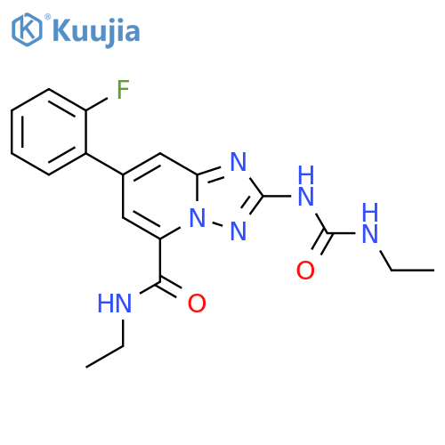 [1,2,4]Triazolo[1,5-a]pyridine-5-carboxamide,N-ethyl-2-[[(ethylamino)carbonyl]amino]-7-(2-fluorophenyl)- structure