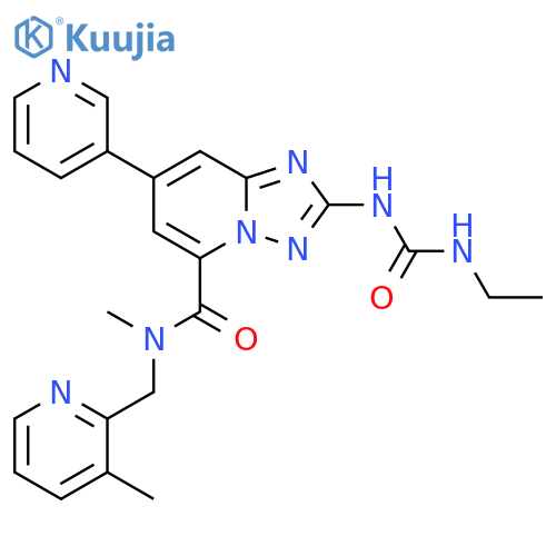 [1,2,4]Triazolo[1,5-a]pyridine-5-carboxamide,2-[[(ethylamino)carbonyl]amino]-N-methyl-N-[(3-methyl-2-pyridinyl)methyl]-7-(3-pyridinyl)- structure